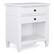 Angle. Simpli Home - Carlton SOLID WOOD 24 inch Wide Transitional Bedside Nightstand Table in White - White.