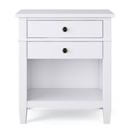 Simpli Home - Carlton SOLID WOOD 24 inch Wide Transitional Bedside Nightstand Table - White