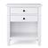 Front. Simpli Home - Carlton SOLID WOOD 24 inch Wide Transitional Bedside Nightstand Table in White - White.