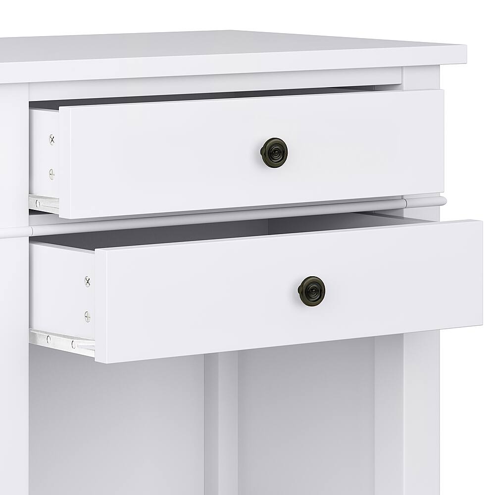 Alt View 14. Simpli Home - Carlton SOLID WOOD 24 inch Wide Transitional Bedside Nightstand Table in White - White.