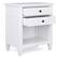 Left. Simpli Home - Carlton SOLID WOOD 24 inch Wide Transitional Bedside Nightstand Table in White - White.