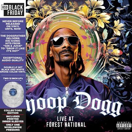 RSD BLACK FRIDAY
NEVER BEFORE RELEASED ON VINYL UNTIL NOW
THE DOGGFATHER DELIVERS HIS ICONIC HITS FROM "GIN & JUICE" TO "DROP IT LIKE IT'S HOT"
EXCEPTIONAL AUDIO QUALITY
DOUBLE LP SET BLACK AND WHITE SMOKE COLOR VINYL
TWO 12 INCH LP's
COLLECTORS EDITION INCLUDES PRINTED INNER SLEEVES
ONLY ONE WORLDWIDE PRESSING
LIVE AT FOREST NATIONAL
PARENTAL ADVISORY EXPLICIT CONTENT