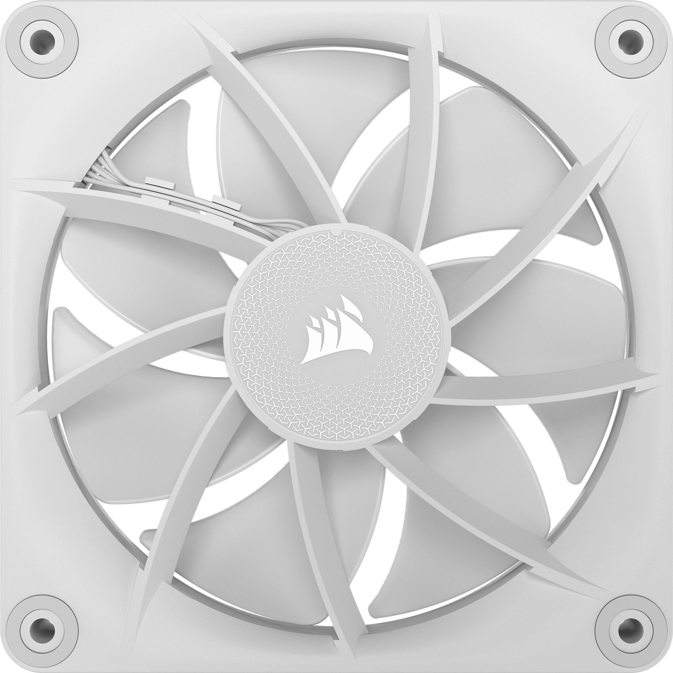 Alt View 26. CORSAIR - CUE LINK LX120 RGB 120mm PWM Fans Starter Kit (3-pack) - White.