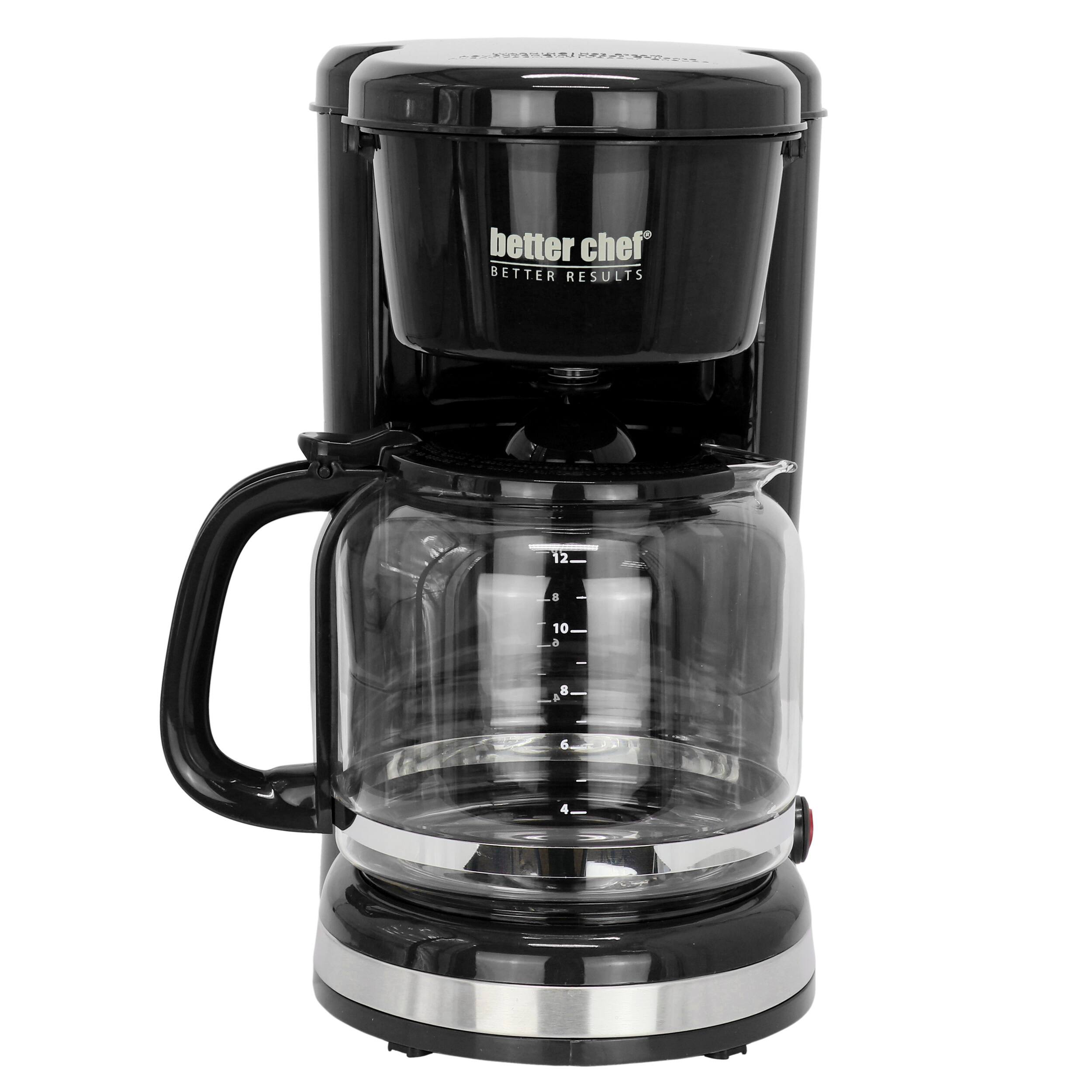 Better Chef - 12 Cup 900 Watt Coffee Maker - Black