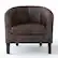 Front. Simpli Home - Austin 30 inch Wide Tub Chair - Distressed Brown.