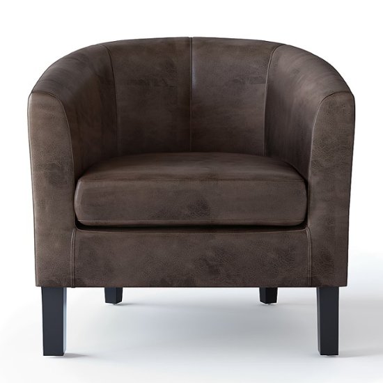 Front Zoom. Simpli Home - Austin 30 inch Wide Tub Chair - Distressed Brown.