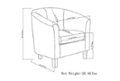 Alt View Zoom 16. Simpli Home - Austin 30 inch Wide Tub Chair - Distressed Brown.