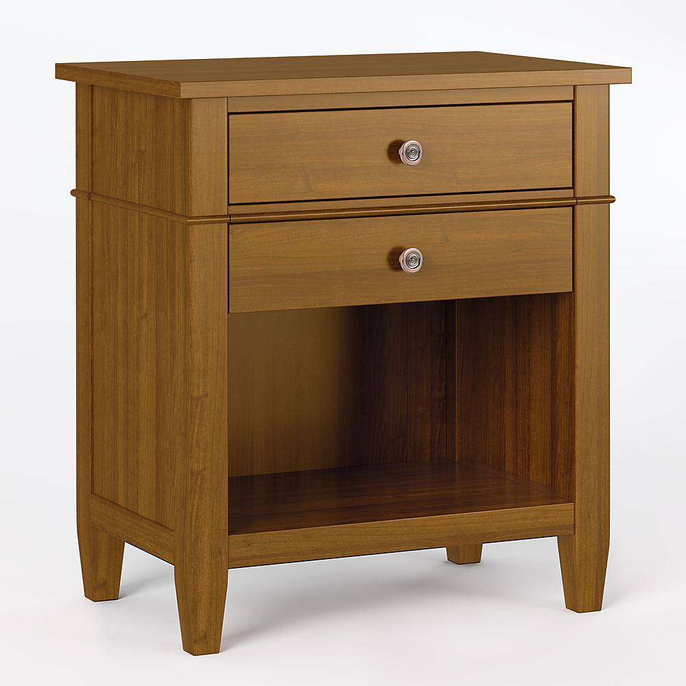 Angle View: Simpli Home - Night Stand, Bedside table - Light Golden Brown