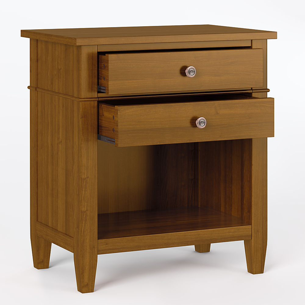 Left View: Simpli Home - Night Stand, Bedside table - Light Golden Brown