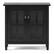 Front. Simpli Home - Warm Shaker SOLID WOOD 32 inch Wide Transitional Low Storage Cabinet in Black - Black.