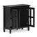 Left. Simpli Home - Warm Shaker SOLID WOOD 32 inch Wide Transitional Low Storage Cabinet in Black - Black.
