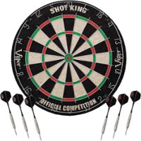 Viper - Shot King Bristle Sisal Fiber Dart Board with 6 Darts - Multi - Front_Zoom