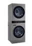 Angle. LG - 4.5 Cu. Ft. HE Smart Front Load Washer and 7.4 Cu. Ft. Electric Dryer WashTower with Built-In Intelligence - Graphite Steel.
