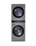 LG - 4.5 Cu. Ft. HE Smart Front Load Washer and 7.4 Cu. Ft. Electric Dryer WashTower with Steam and Built-In Intelligence - Graphite Steel