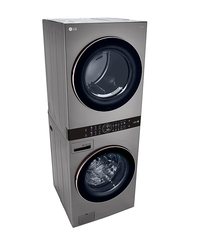 Alt View 12. LG - 4.5 Cu. Ft. HE Smart Front Load Washer and 7.4 Cu. Ft. Electric Dryer WashTower with Built-In Intelligence - Graphite Steel.