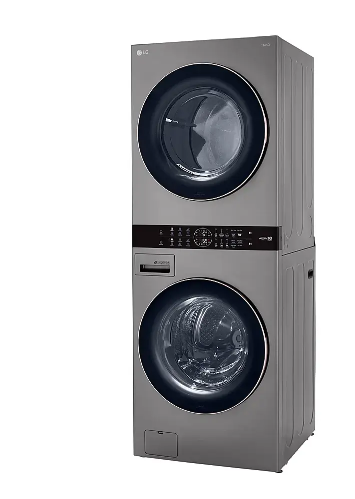Alt View 13. LG - 4.5 Cu. Ft. HE Smart Front Load Washer and 7.4 Cu. Ft. Electric Dryer WashTower with Built-In Intelligence - Graphite Steel.
