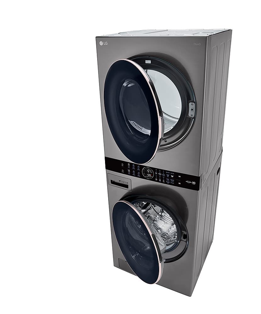 Alt View 17. LG - 4.5 Cu. Ft. HE Smart Front Load Washer and 7.4 Cu. Ft. Electric Dryer WashTower with Built-In Intelligence - Graphite Steel.