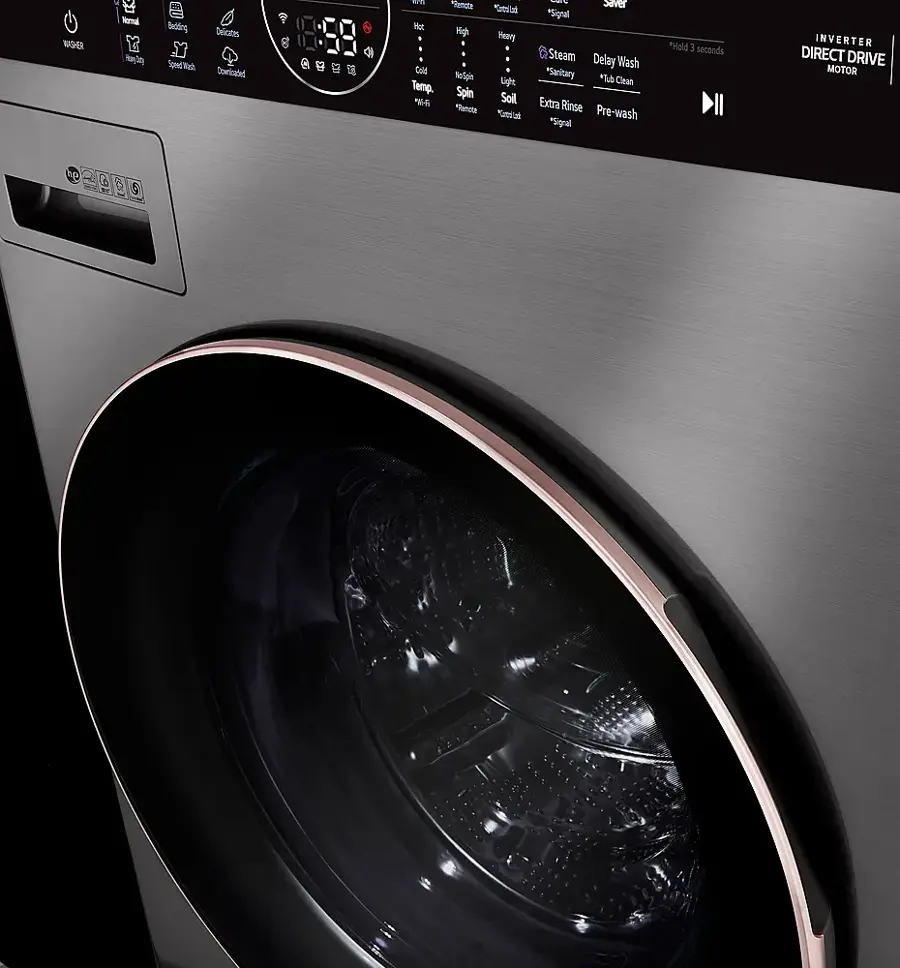 Alt View 25. LG - 4.5 Cu. Ft. HE Smart Front Load Washer and 7.4 Cu. Ft. Electric Dryer WashTower with Built-In Intelligence - Graphite Steel.