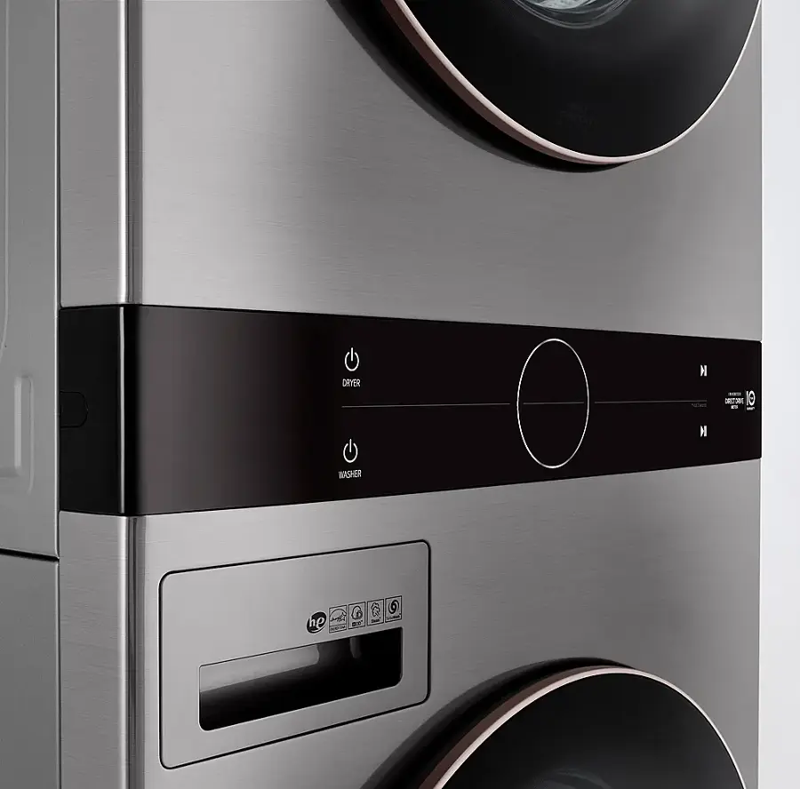 Alt View 26. LG - 4.5 Cu. Ft. HE Smart Front Load Washer and 7.4 Cu. Ft. Electric Dryer WashTower with Built-In Intelligence - Graphite Steel.