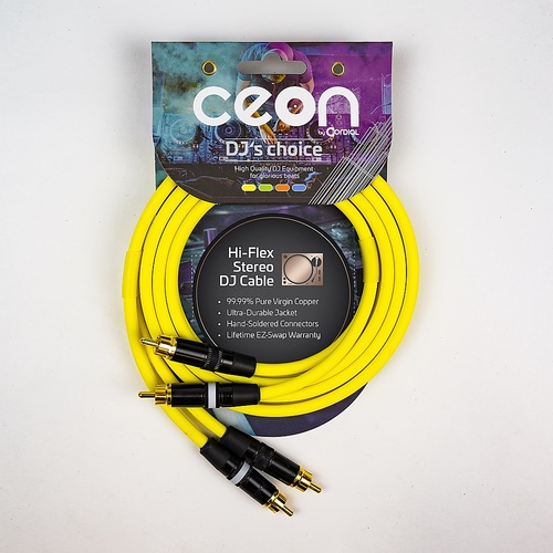 Cordial - Premium DJ Dual/Mono (Black Light) Cable - Yellow
