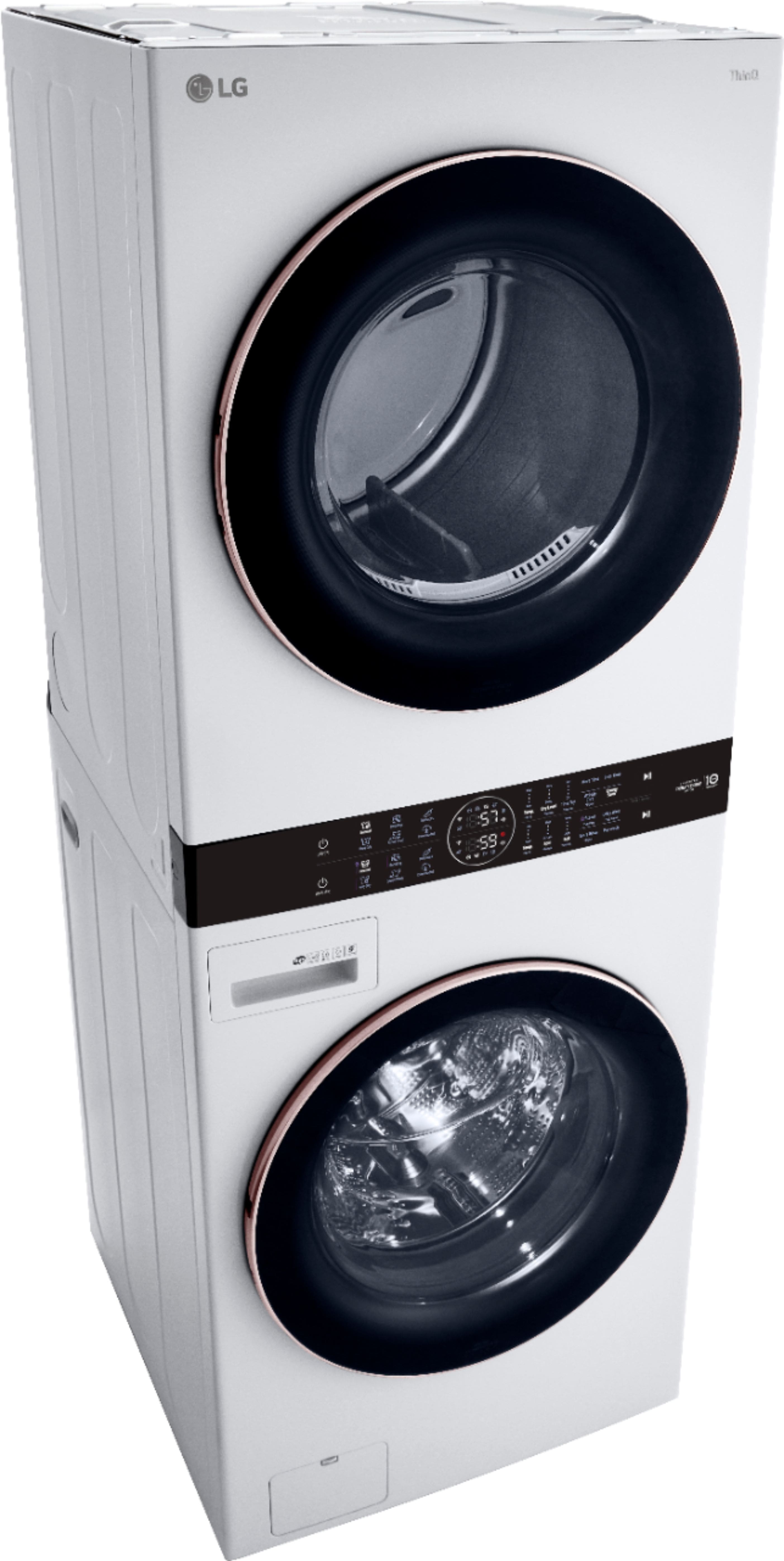 Alt View 12. LG - 4.5 Cu. Ft. HE Smart Front Load Washer and 7.4 Cu. Ft. Electric Dryer WashTower with Built-In Intelligence - White.