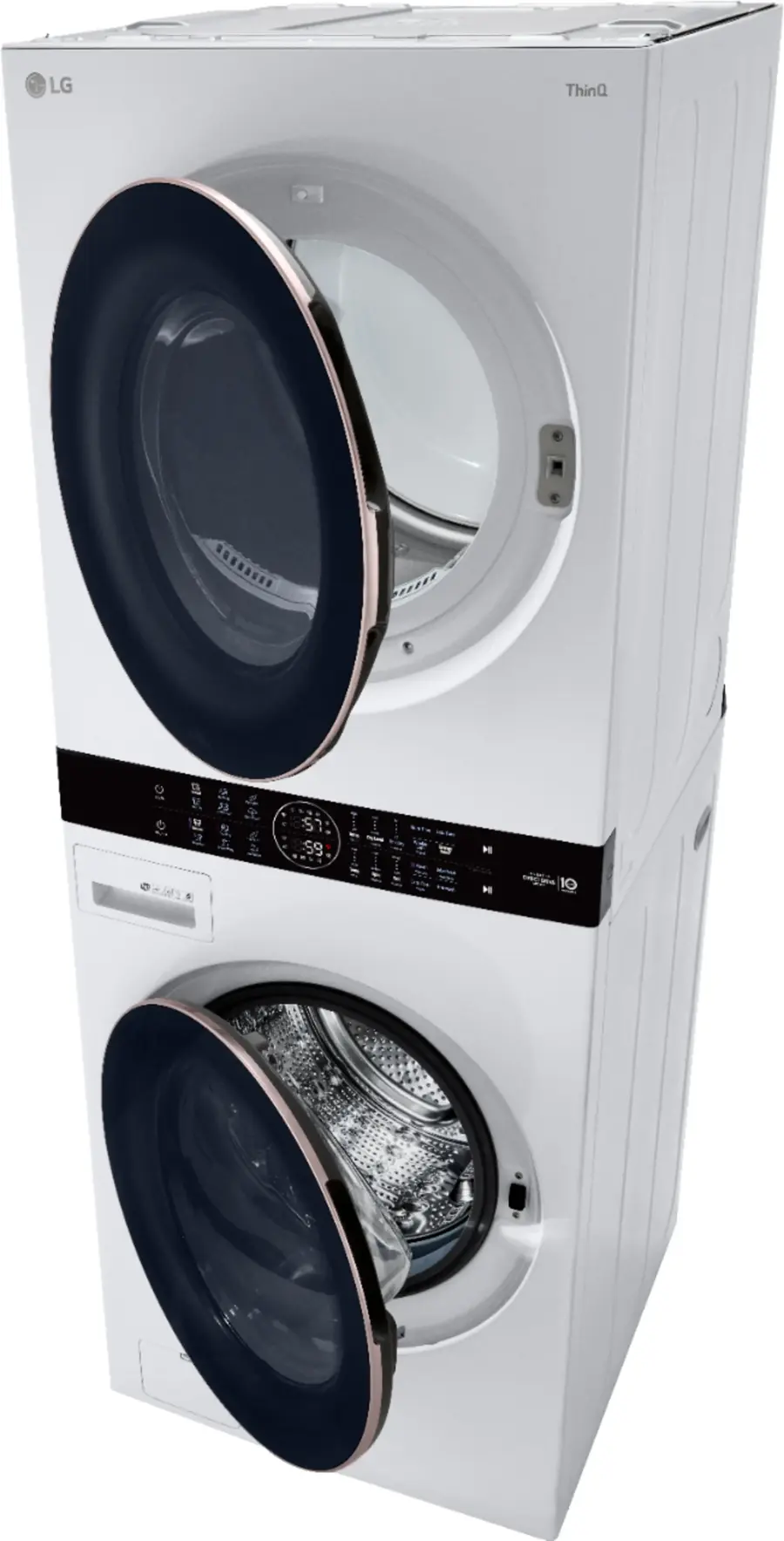 Alt View 13. LG - 4.5 Cu. Ft. HE Smart Front Load Washer and 7.4 Cu. Ft. Electric Dryer WashTower with Built-In Intelligence - White.