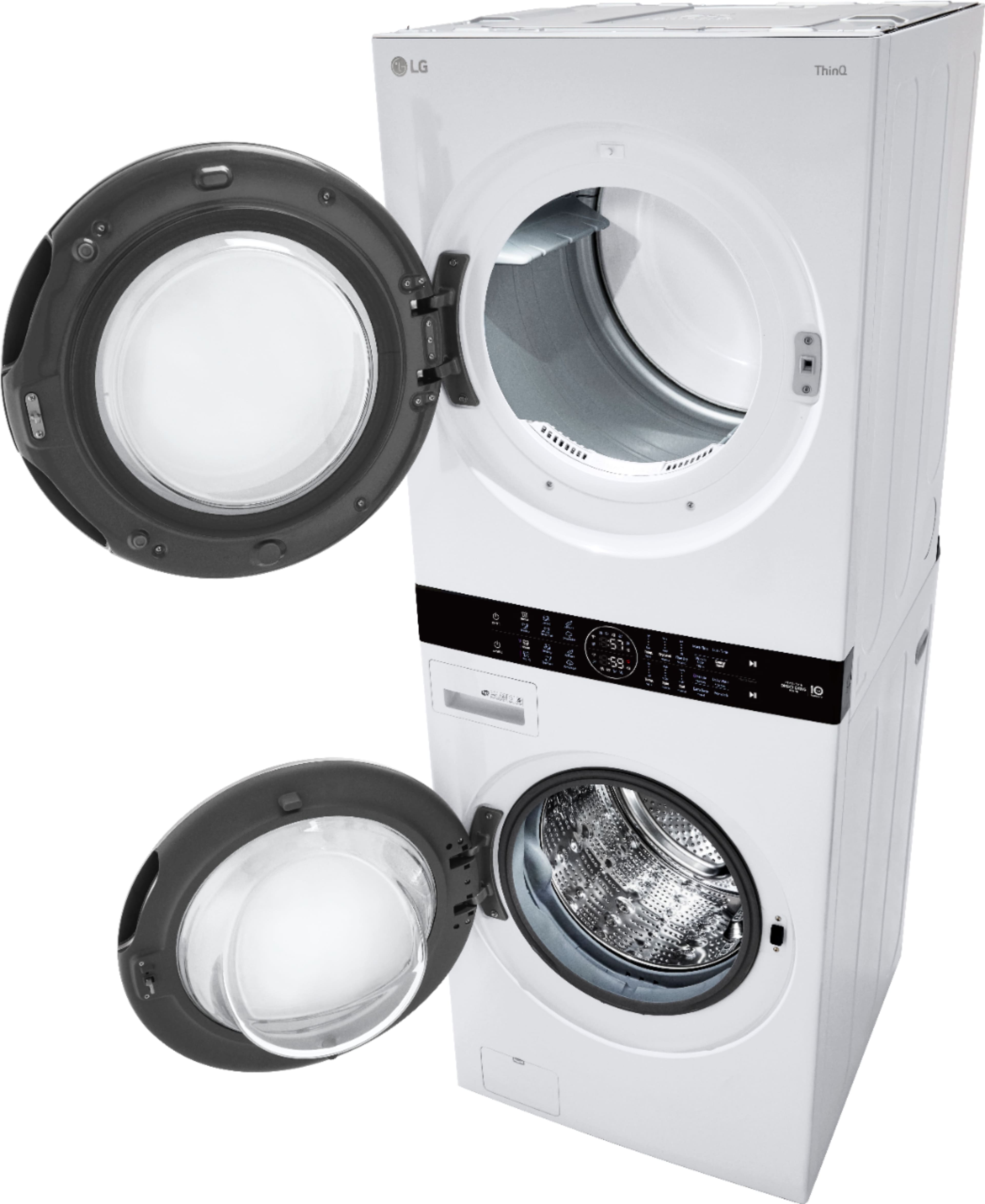 Alt View 16. LG - 4.5 Cu. Ft. HE Smart Front Load Washer and 7.4 Cu. Ft. Electric Dryer WashTower with Built-In Intelligence - White.