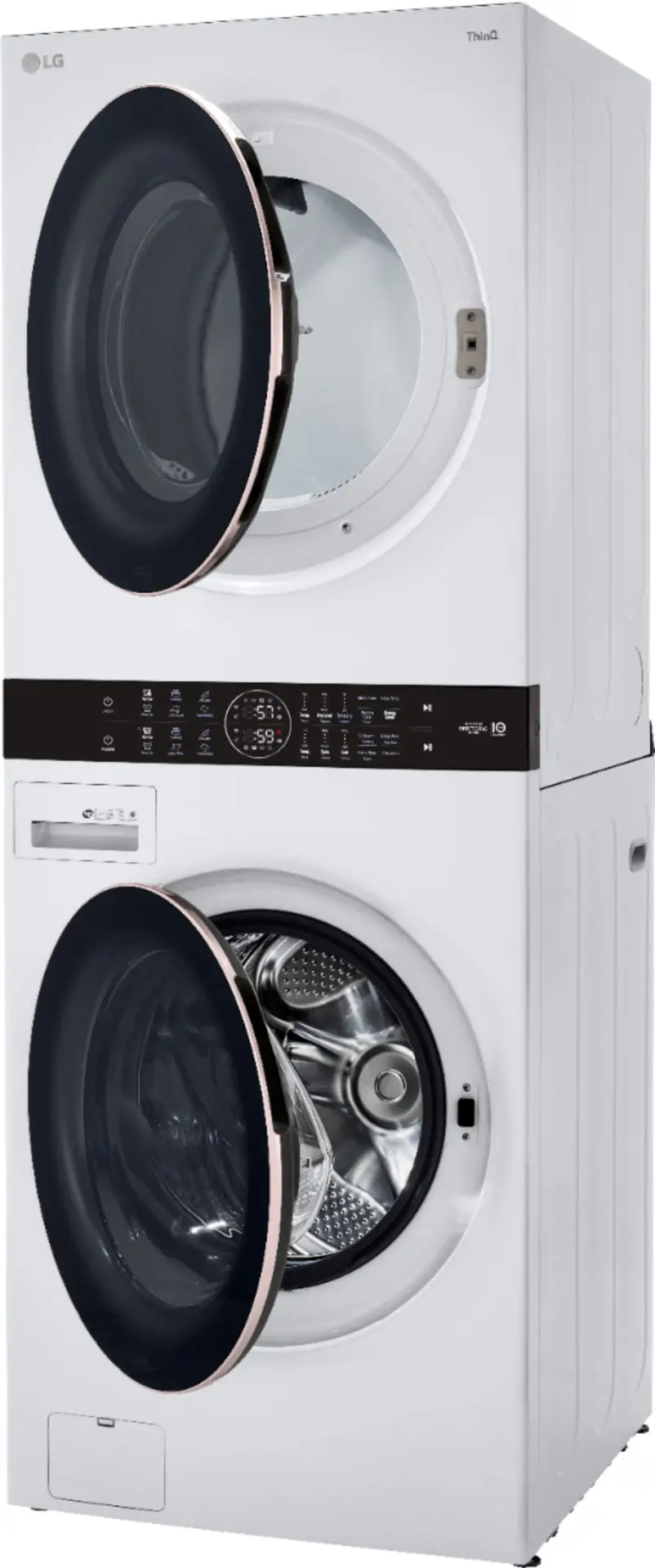 Alt View 18. LG - 4.5 Cu. Ft. HE Smart Front Load Washer and 7.4 Cu. Ft. Electric Dryer WashTower with Built-In Intelligence - White.
