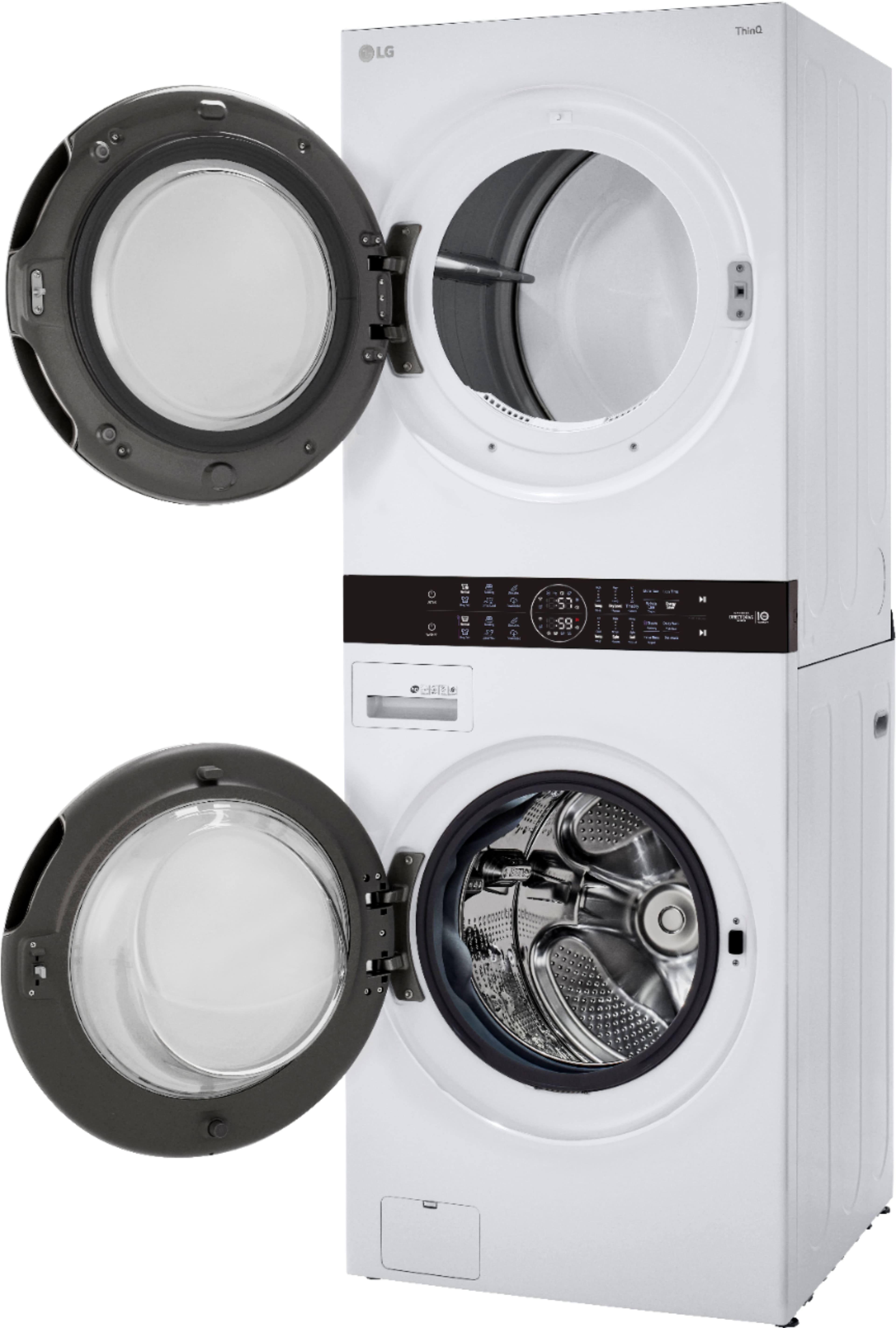 Alt View 20. LG - 4.5 Cu. Ft. HE Smart Front Load Washer and 7.4 Cu. Ft. Electric Dryer WashTower with Built-In Intelligence - White.