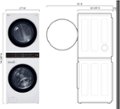 Left. LG - 4.5 Cu. Ft. HE Smart Front Load Washer and 7.4 Cu. Ft. Electric Dryer WashTower with Built-In Intelligence - White.