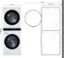 Left. LG - 4.5 Cu. Ft. HE Smart Front Load Washer and 7.4 Cu. Ft. Electric Dryer WashTower with Built-In Intelligence - White.
