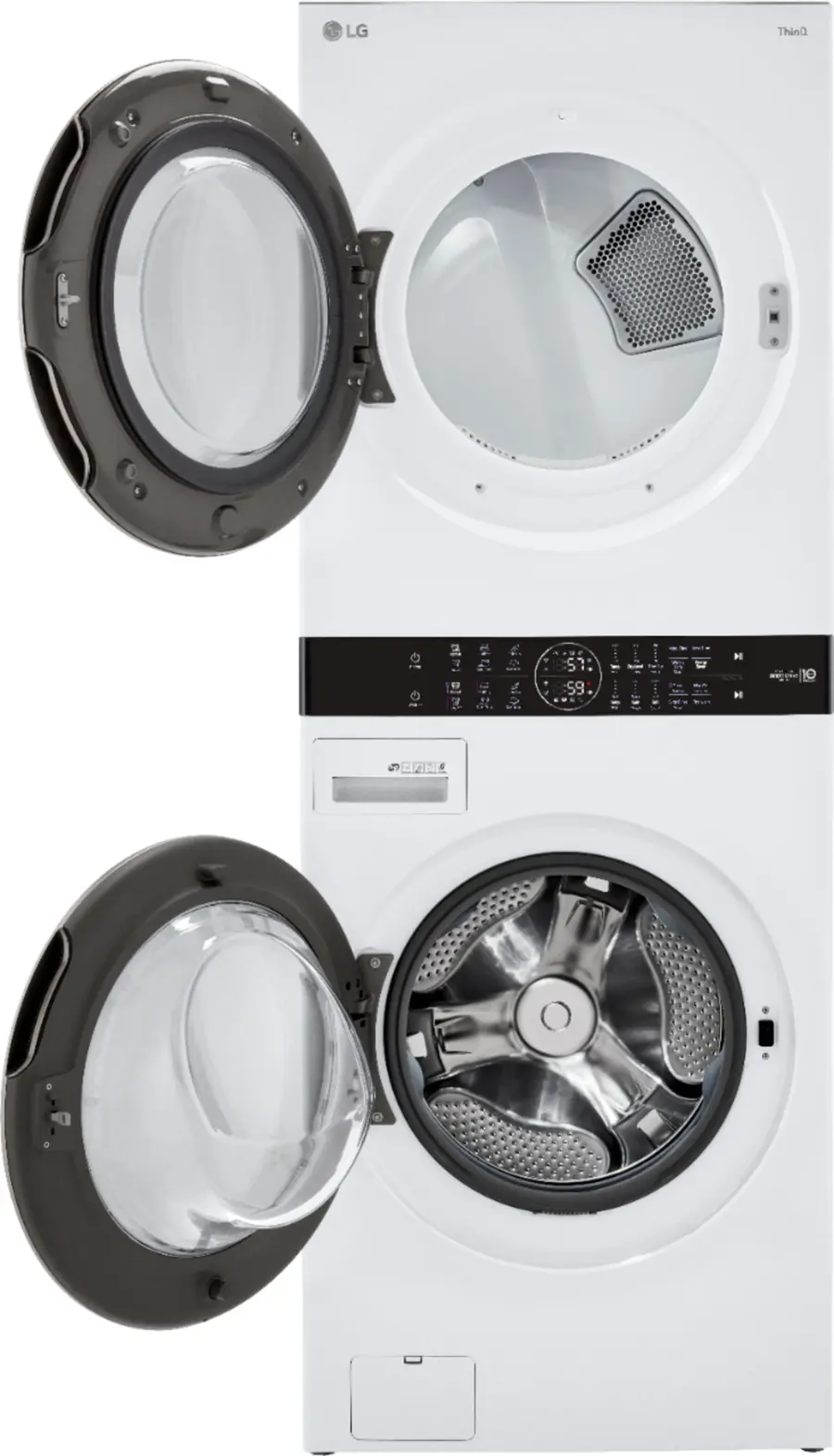 Alt View 22. LG - 4.5 Cu. Ft. HE Smart Front Load Washer and 7.4 Cu. Ft. Electric Dryer WashTower with Built-In Intelligence - White.