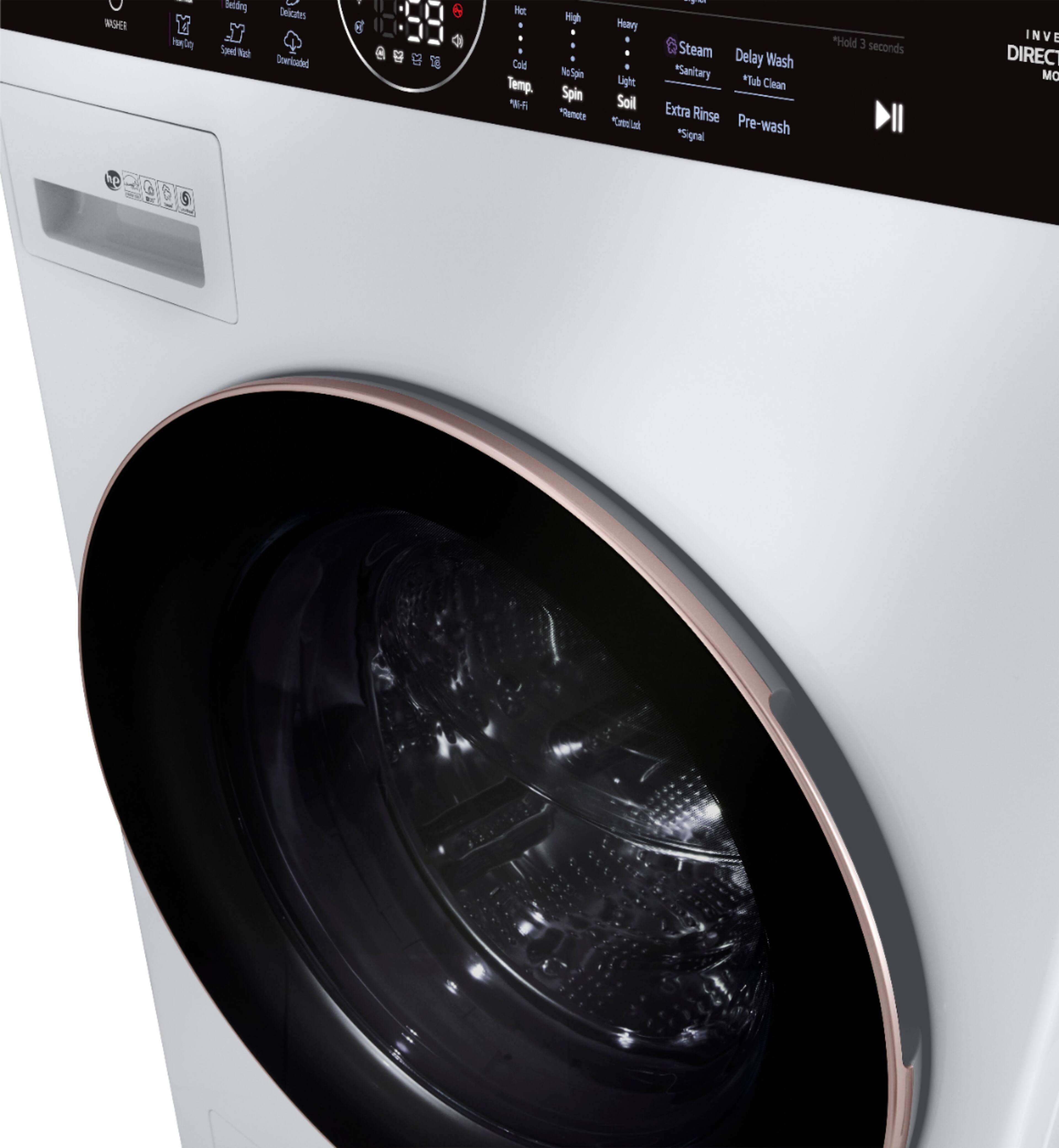 Alt View 26. LG - 4.5 Cu. Ft. HE Smart Front Load Washer and 7.4 Cu. Ft. Electric Dryer WashTower with Built-In Intelligence - White.