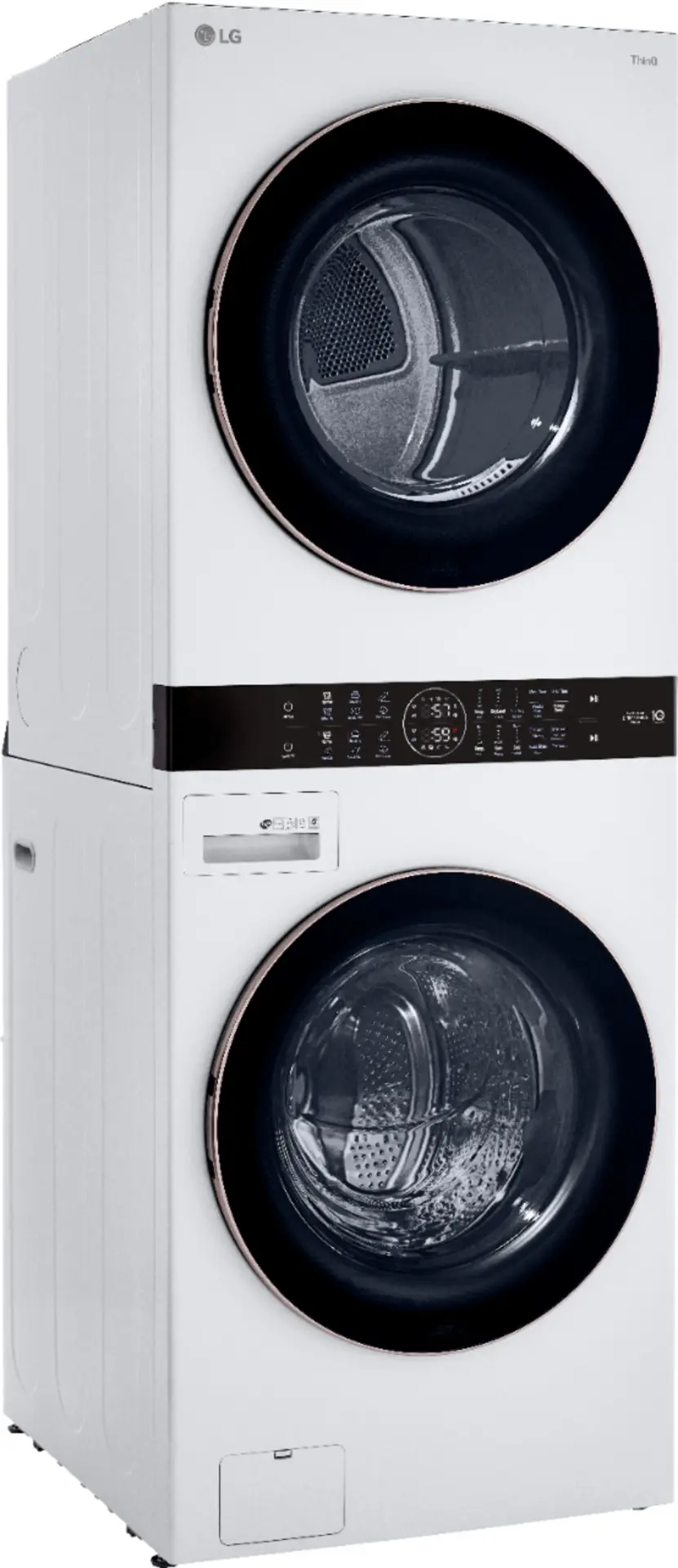 Alt View 11. LG - 4.5 Cu. Ft. HE Smart Front Load Washer and 7.4 Cu. Ft. Electric Dryer WashTower with Built-In Intelligence - White.