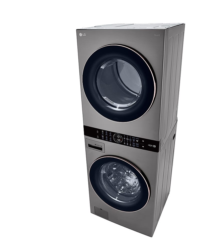 Alt View 15. LG - 4.5 Cu. Ft. HE Smart Front Load Washer and 7.4 Cu. Ft. Gas Dryer WashTower with Built-In Intelligence - Graphite Steel.