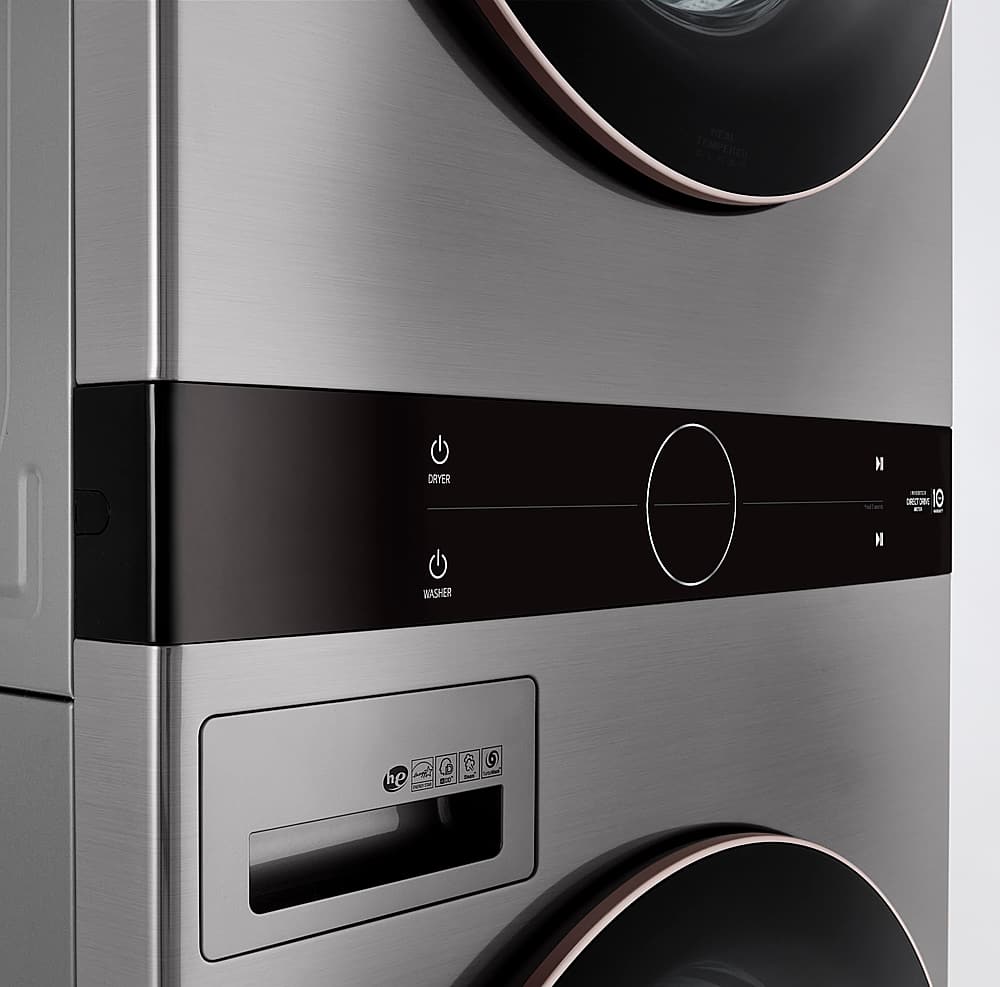 Alt View 25. LG - 4.5 Cu. Ft. HE Smart Front Load Washer and 7.4 Cu. Ft. Gas Dryer WashTower with Built-In Intelligence - Graphite Steel.