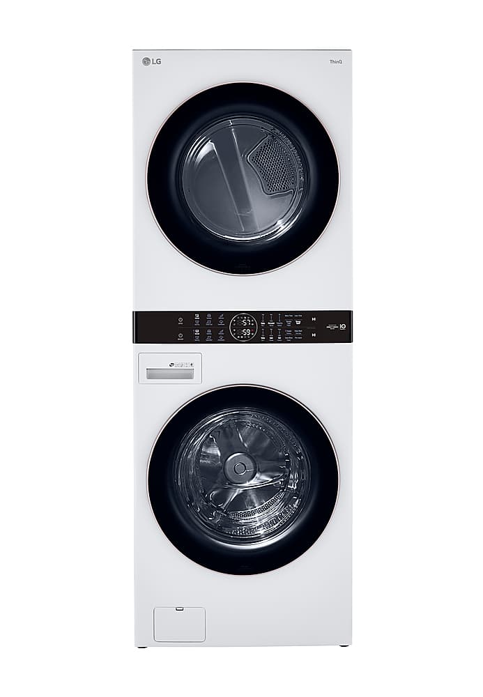 Front. LG - 4.5 Cu. Ft. HE Smart Front Load Washer and 7.4 Cu. Ft. Gas Dryer WashTower with Built-In Intelligence - White.