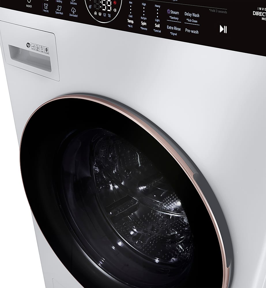 Alt View 13. LG - 4.5 Cu. Ft. HE Smart Front Load Washer and 7.4 Cu. Ft. Gas Dryer WashTower with Built-In Intelligence - White.