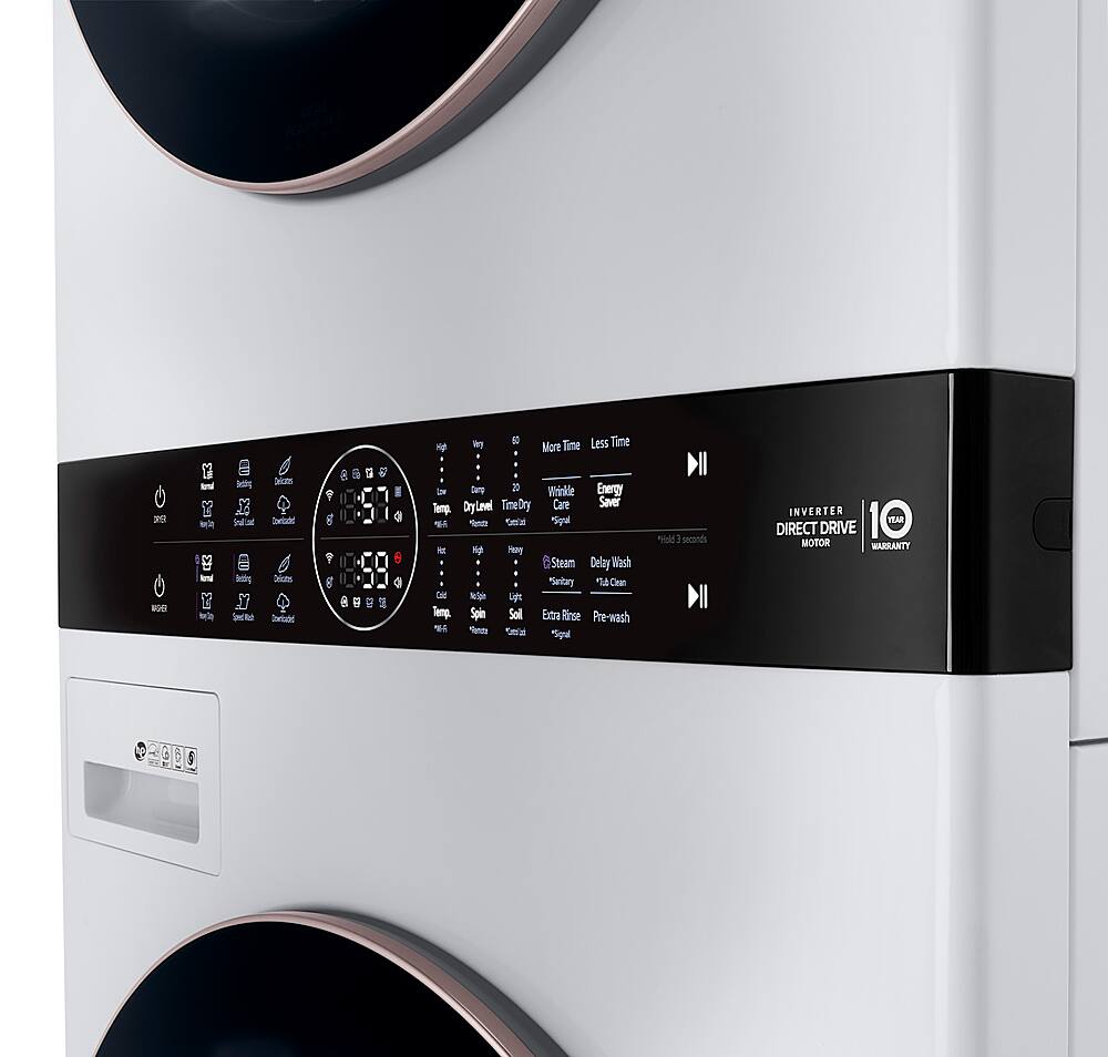 Alt View 18. LG - 4.5 Cu. Ft. HE Smart Front Load Washer and 7.4 Cu. Ft. Gas Dryer WashTower with Built-In Intelligence - White.