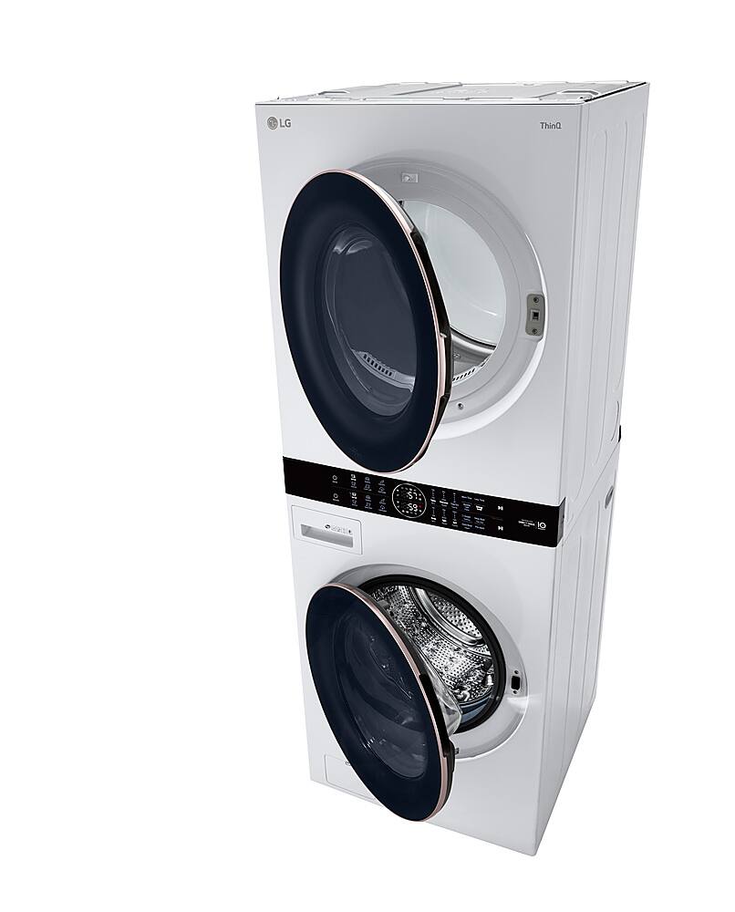 Alt View 20. LG - 4.5 Cu. Ft. HE Smart Front Load Washer and 7.4 Cu. Ft. Gas Dryer WashTower with Built-In Intelligence - White.