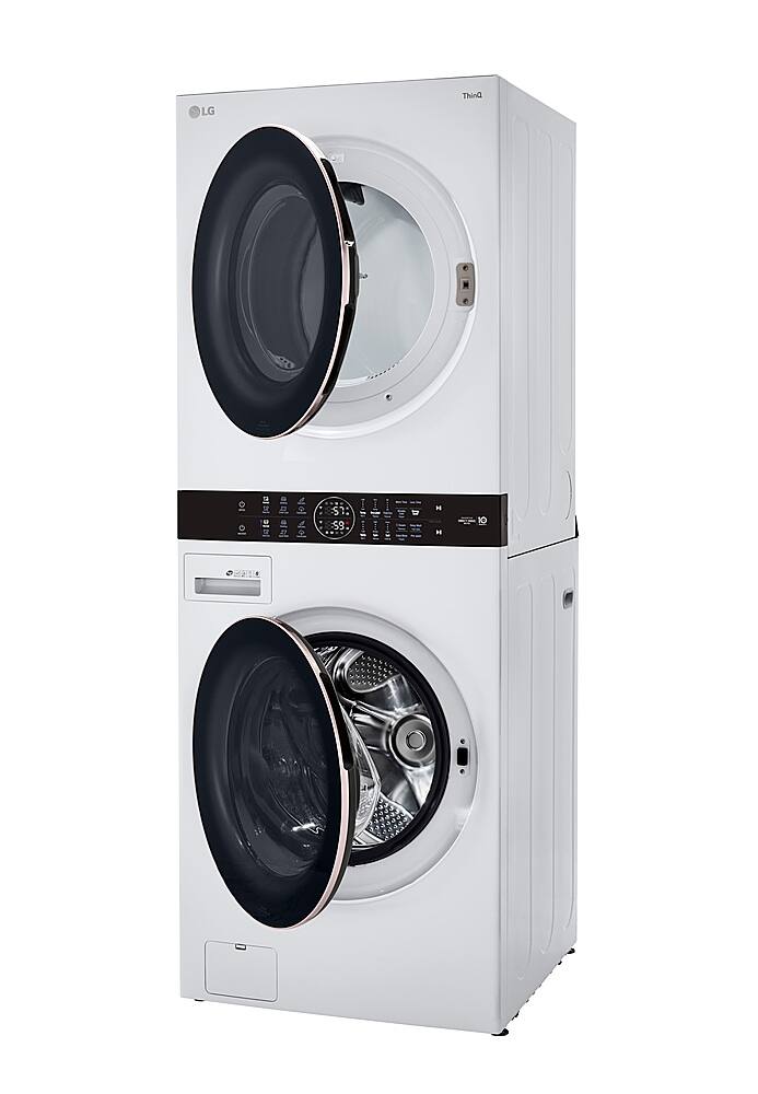 Alt View 22. LG - 4.5 Cu. Ft. HE Smart Front Load Washer and 7.4 Cu. Ft. Gas Dryer WashTower with Built-In Intelligence - White.