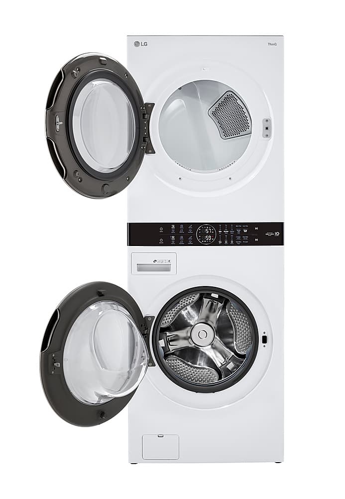 Alt View 23. LG - 4.5 Cu. Ft. HE Smart Front Load Washer and 7.4 Cu. Ft. Gas Dryer WashTower with Built-In Intelligence - White.