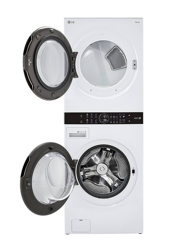 Alt View 23. LG - 4.5 Cu. Ft. HE Smart Front Load Washer and 7.4 Cu. Ft. Gas Dryer WashTower with Built-In Intelligence - White.