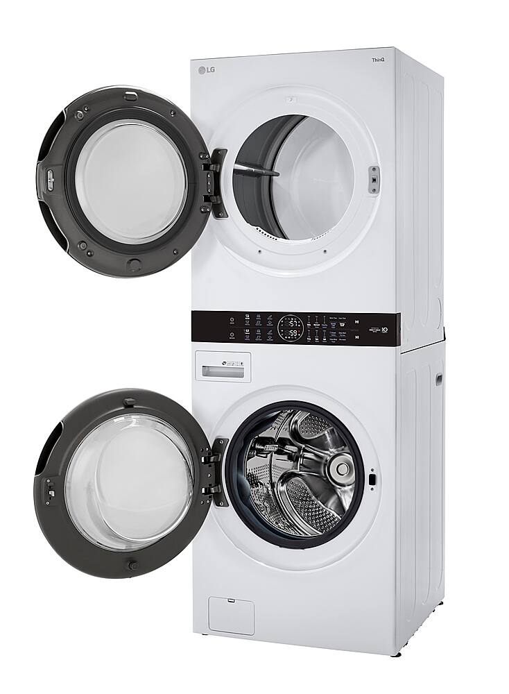 Alt View 26. LG - 4.5 Cu. Ft. HE Smart Front Load Washer and 7.4 Cu. Ft. Gas Dryer WashTower with Built-In Intelligence - White.