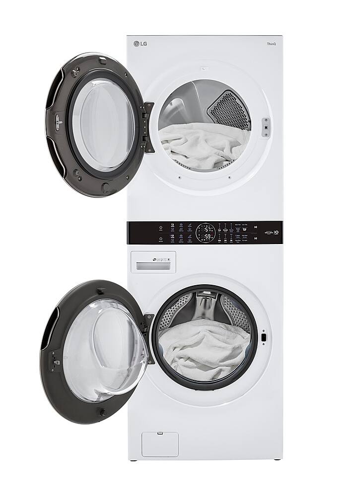 Alt View 28. LG - 4.5 Cu. Ft. HE Smart Front Load Washer and 7.4 Cu. Ft. Gas Dryer WashTower with Built-In Intelligence - White.
