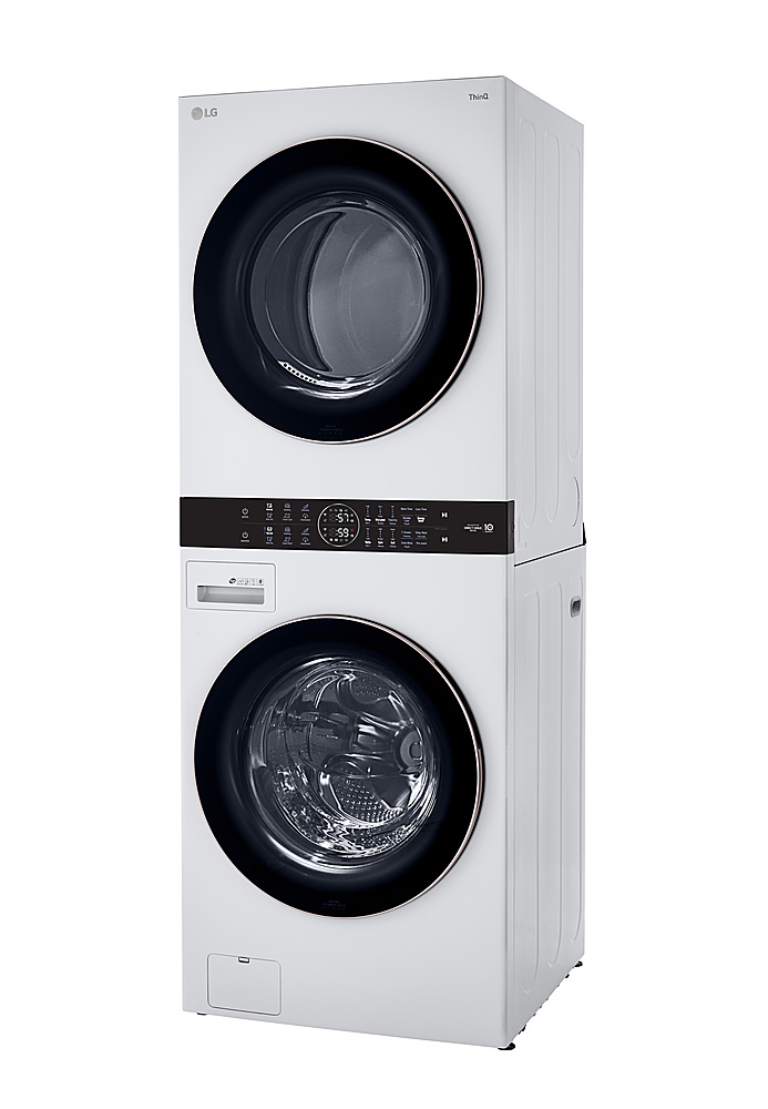 Left View: Whirlpool - 1.6 Cu. Ft. Top Load Washer and 3.4 Cu. Ft. Electric Dryer with Smooth Wave Stainless Steel Wash Basket - White