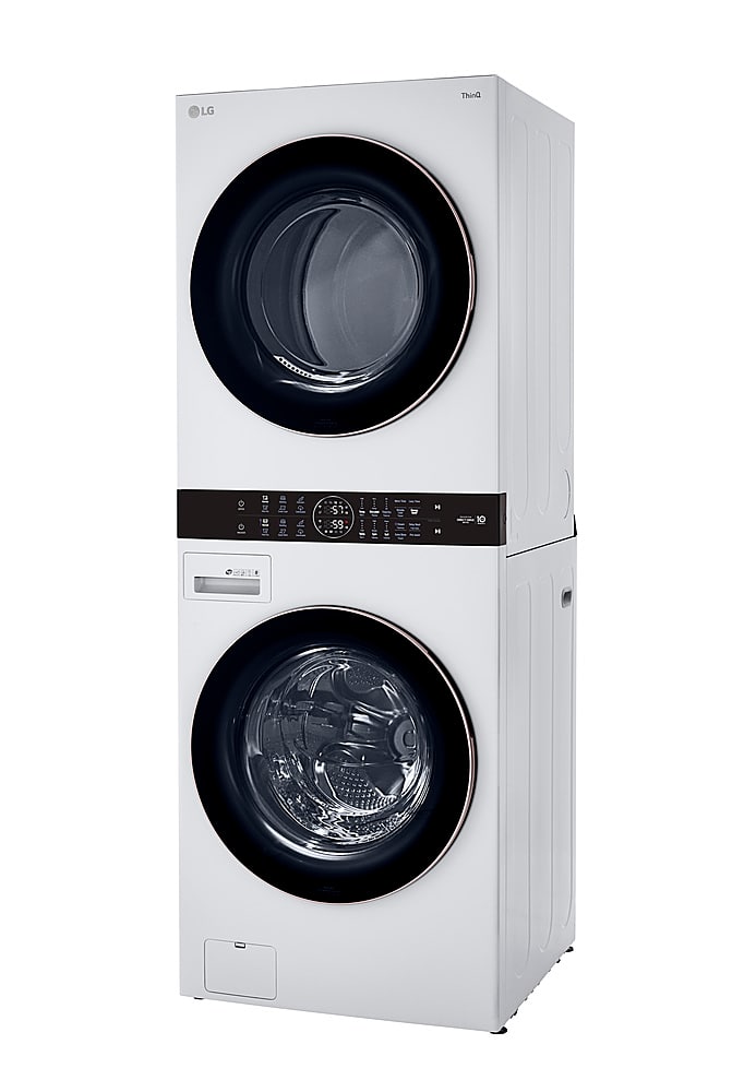 Alt View 11. LG - 4.5 Cu. Ft. HE Smart Front Load Washer and 7.4 Cu. Ft. Gas Dryer WashTower with Built-In Intelligence - White.