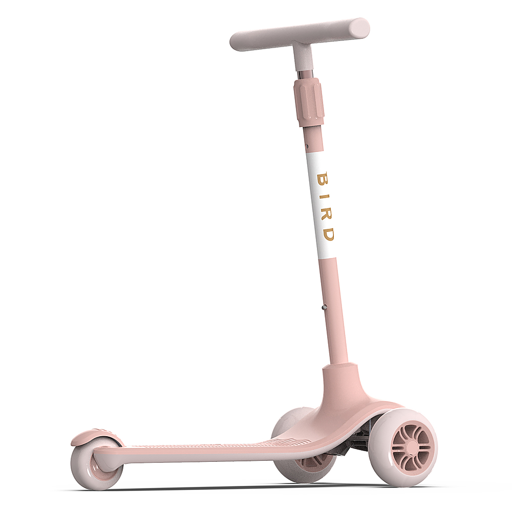 Left View: Bird - Birdie 3-Wheeled Kick Scooter for Kids - Electric Rose