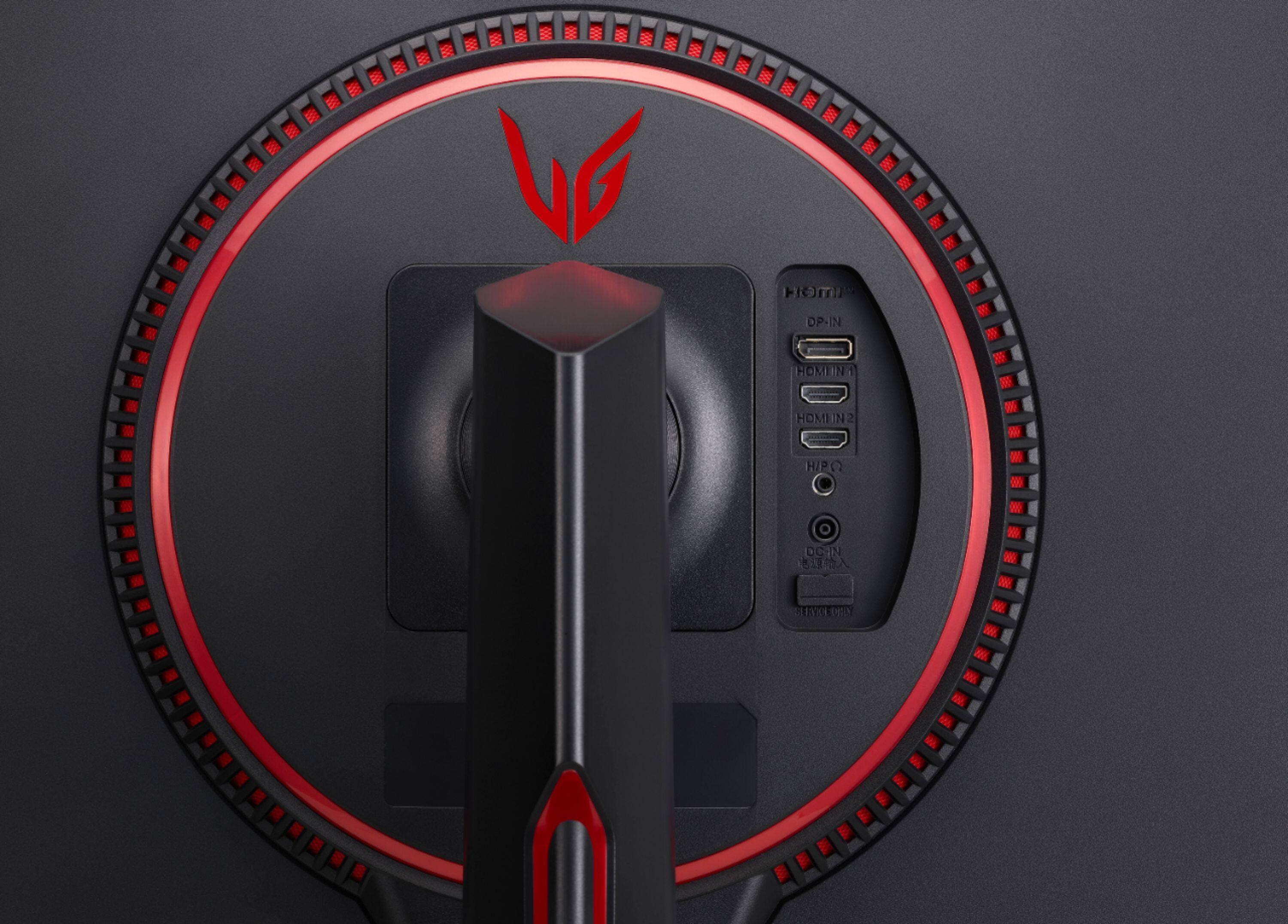 Back. LG - 24" FHD 144Hz FreeSync Premium Monitor - Black.