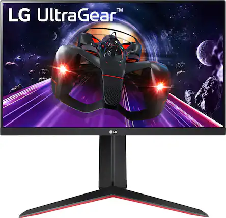 Front. LG - 24" FHD 144Hz FreeSync Premium Monitor - Black.